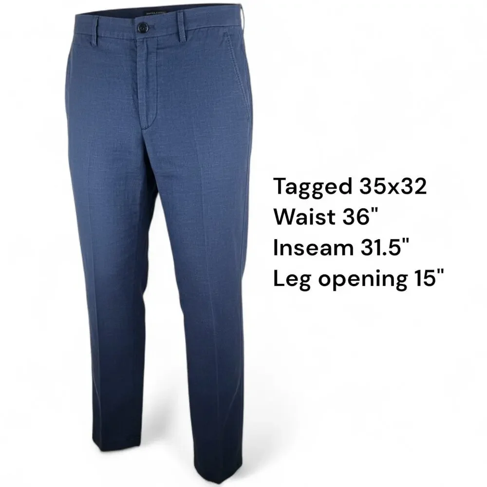 BANANA REPUBLIC Aiden Fit Linen Blend Pants Men's 35x32 Elevated Summer Casual